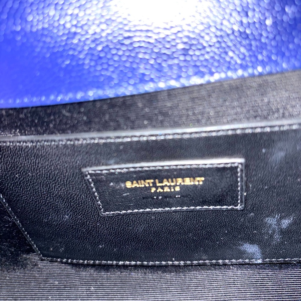 Saint Laurent Blue Wallet with Iconic YSL Logo - Picture 5 of 9